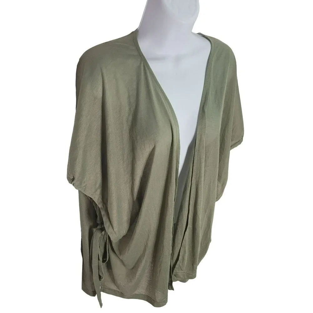 Womens - Jenni - Cover up - Drawstring - Sleeves/ Sheer - One Size - Olive NWT